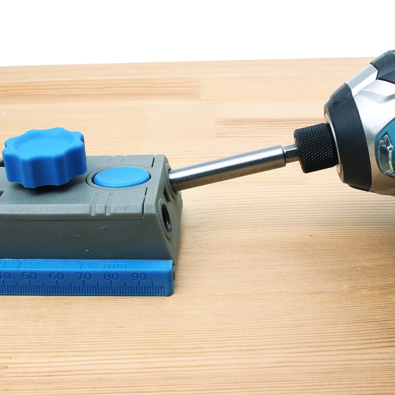 AUTOTOOLHOME أوتوتول هوم 1/4 بوصة بت حفر جيب بديلاً لبت الحفر اللولبي مع طوق توقف العمق لنظام حفر جيب يدوي أدوات النجارة الملحقات - Image 4